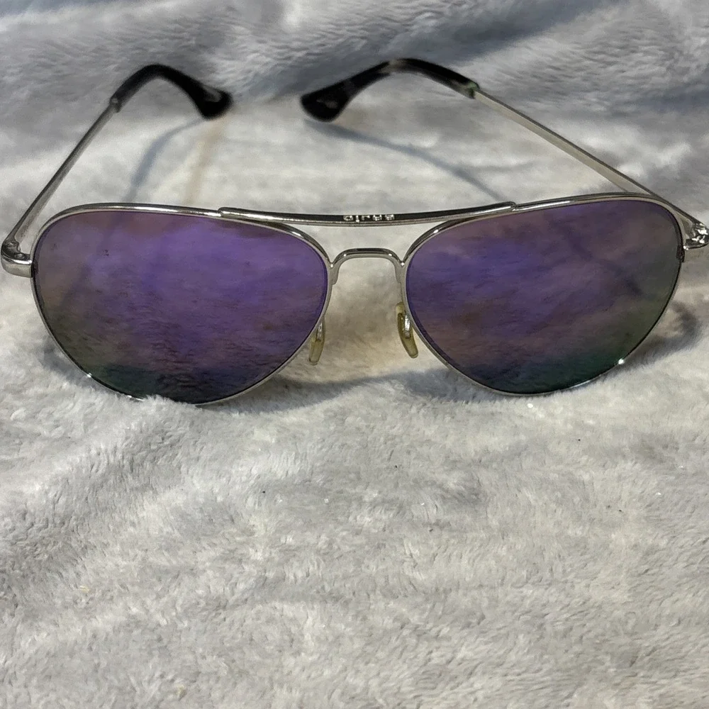 Bajio Soldado Sunglasses, Silver Gloss Frame, Rose Mirror Polycarbonate Lens Cas